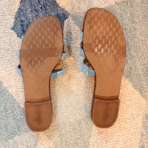Sam Edelman Denim Sandals Size 8.5 - Picture 5 of 9